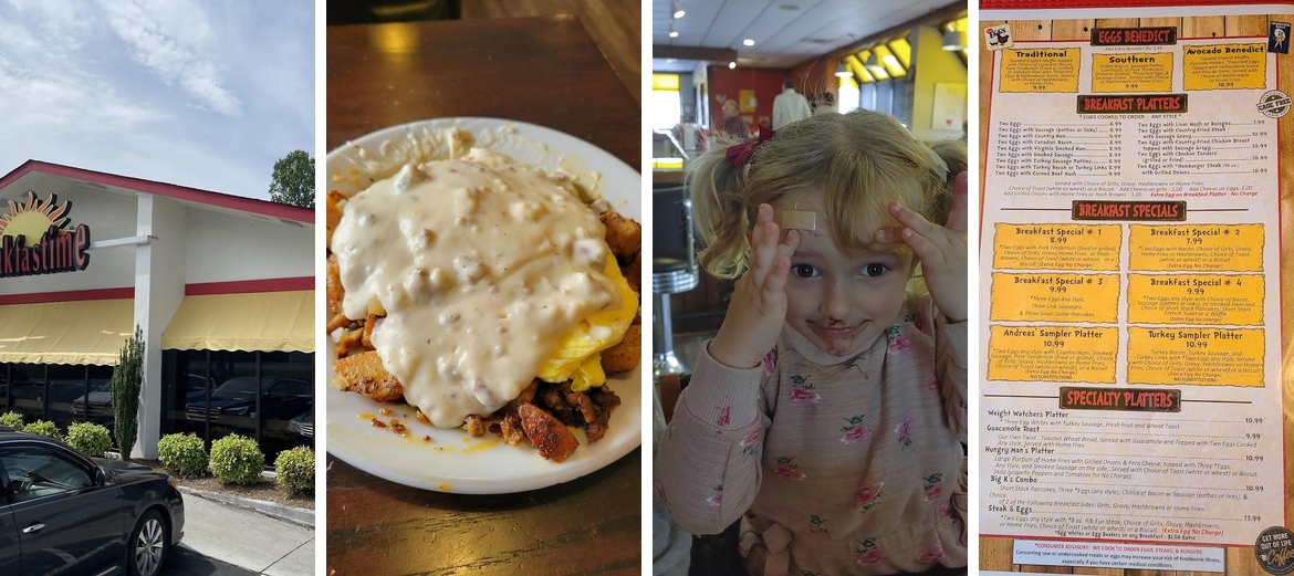 Breakfastime Jonesville Menu
